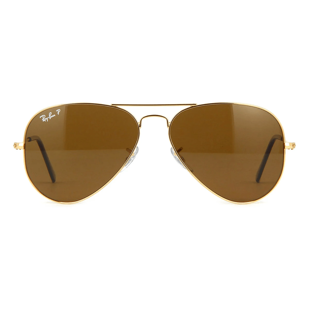 Ray-Ban Aviator RB3025 Polarized Sunglasses - 001/57, Size 58
