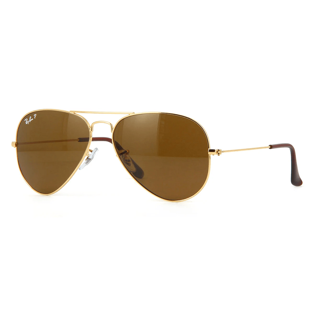 Ray-Ban Aviator RB3025 Polarized Sunglasses - 001/57, Size 58