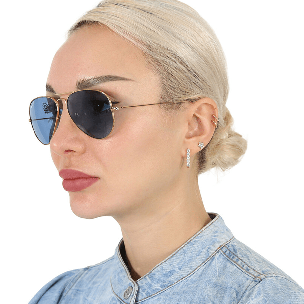 Ray-Ban Aviator RB3025 Polarized Sunglasses - 9196S2, Size 62