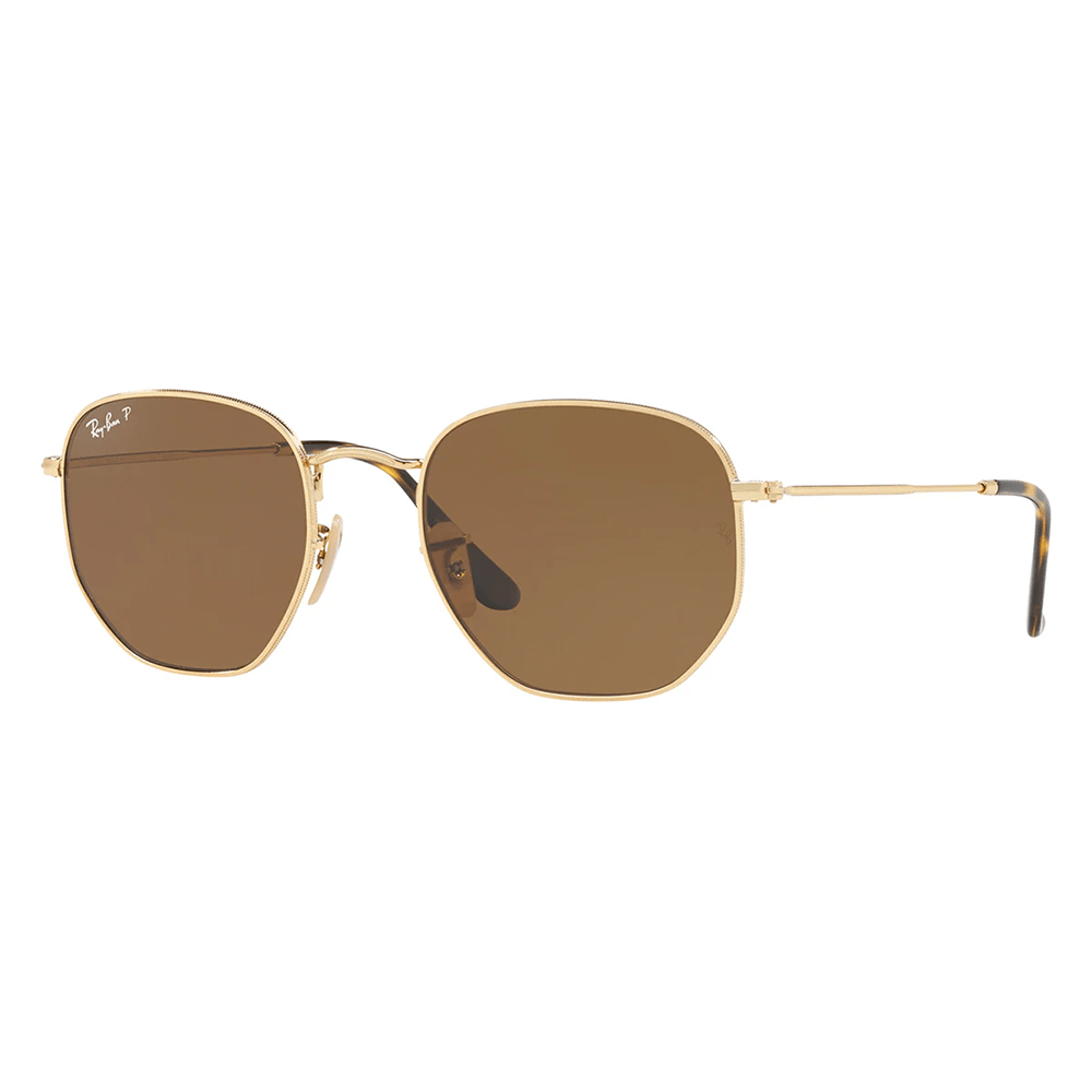 Ray-Ban Hexagonal RB3548N Polarized Sunglasses - 001/57, Size 51
