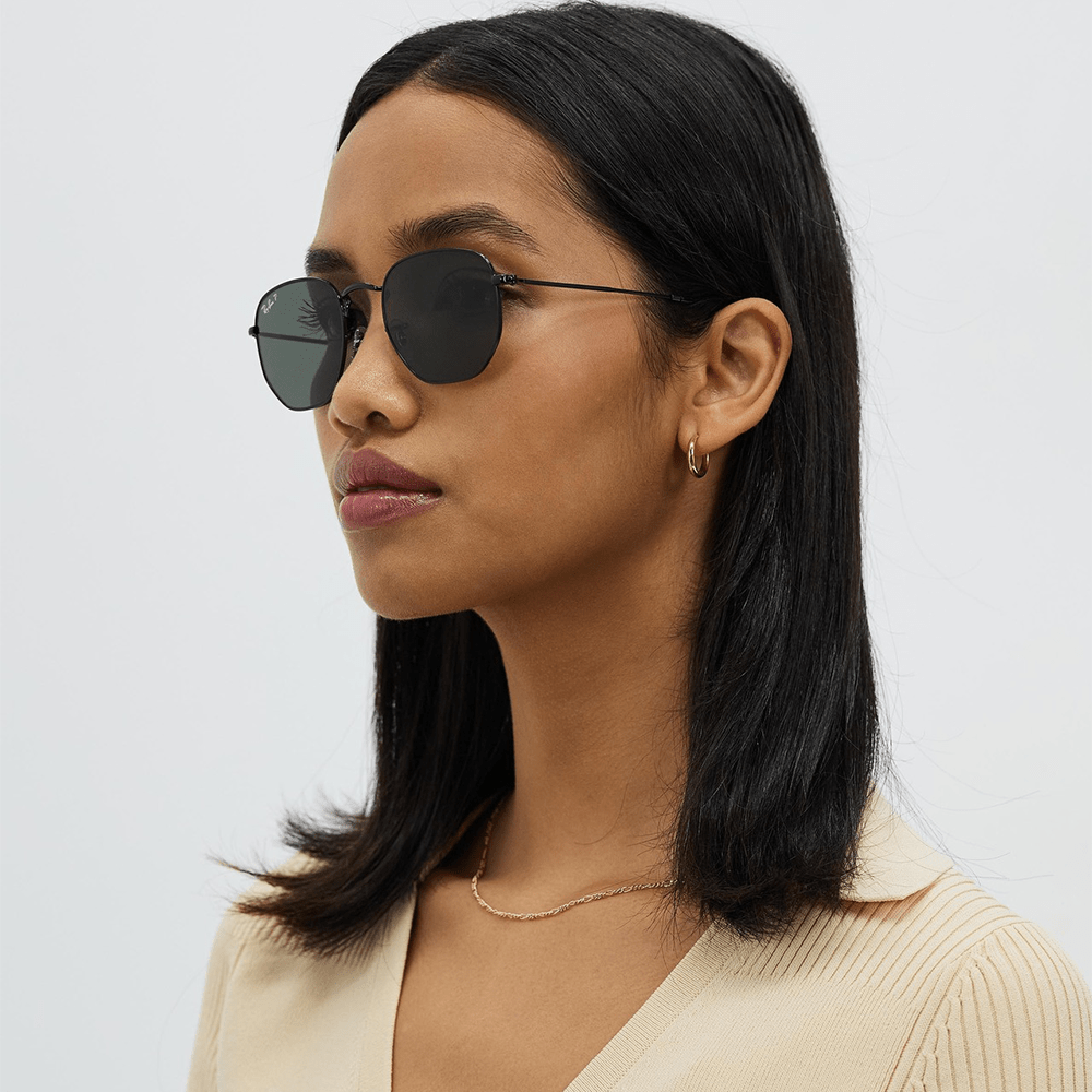 Ray-Ban Hexagonal RB3548N Polarized Sunglasses - 002/58, Size 51
