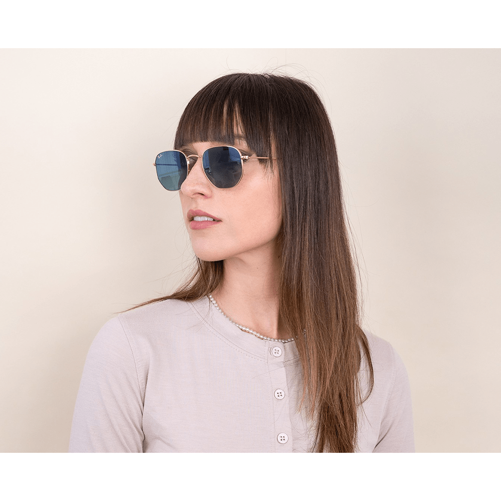 Ray-Ban Hexagonal RB3548N Sunglasses - 91233M, Size 51