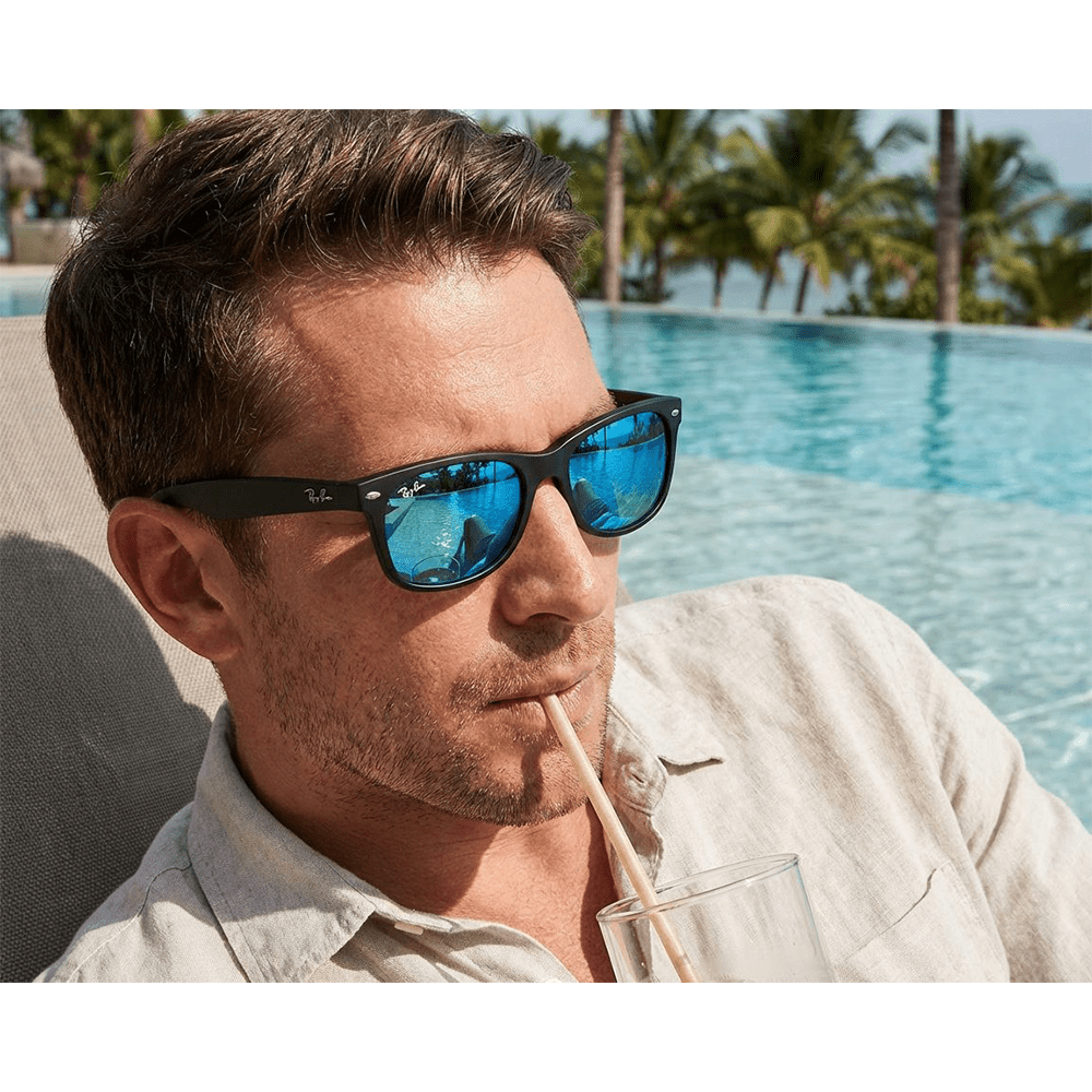 Ray-Ban New Wayfarer RB2132 Sunglasses - 622/17, Size 52
